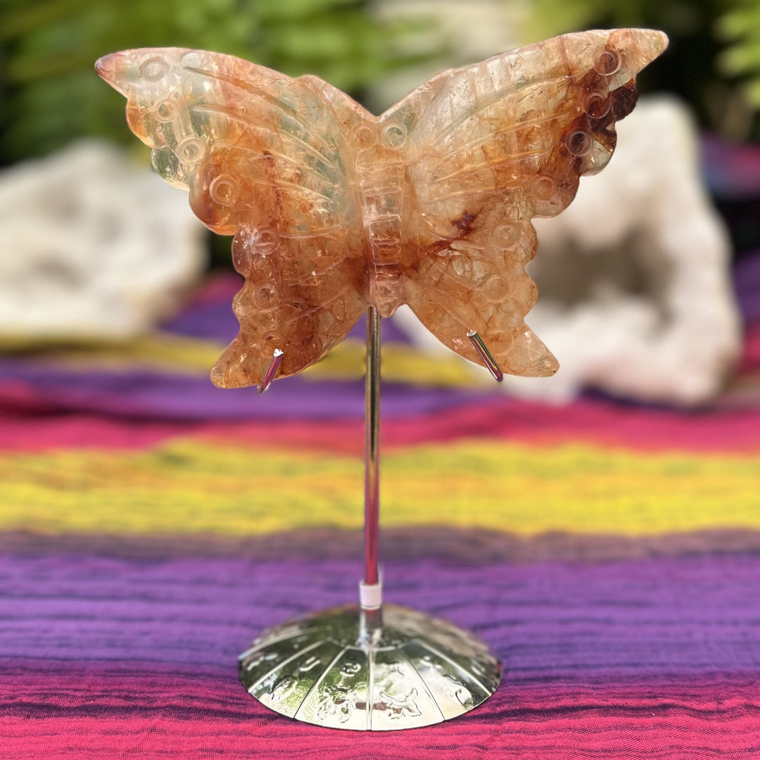 Butterfly Fire Quartz on Stand 13.7 cm