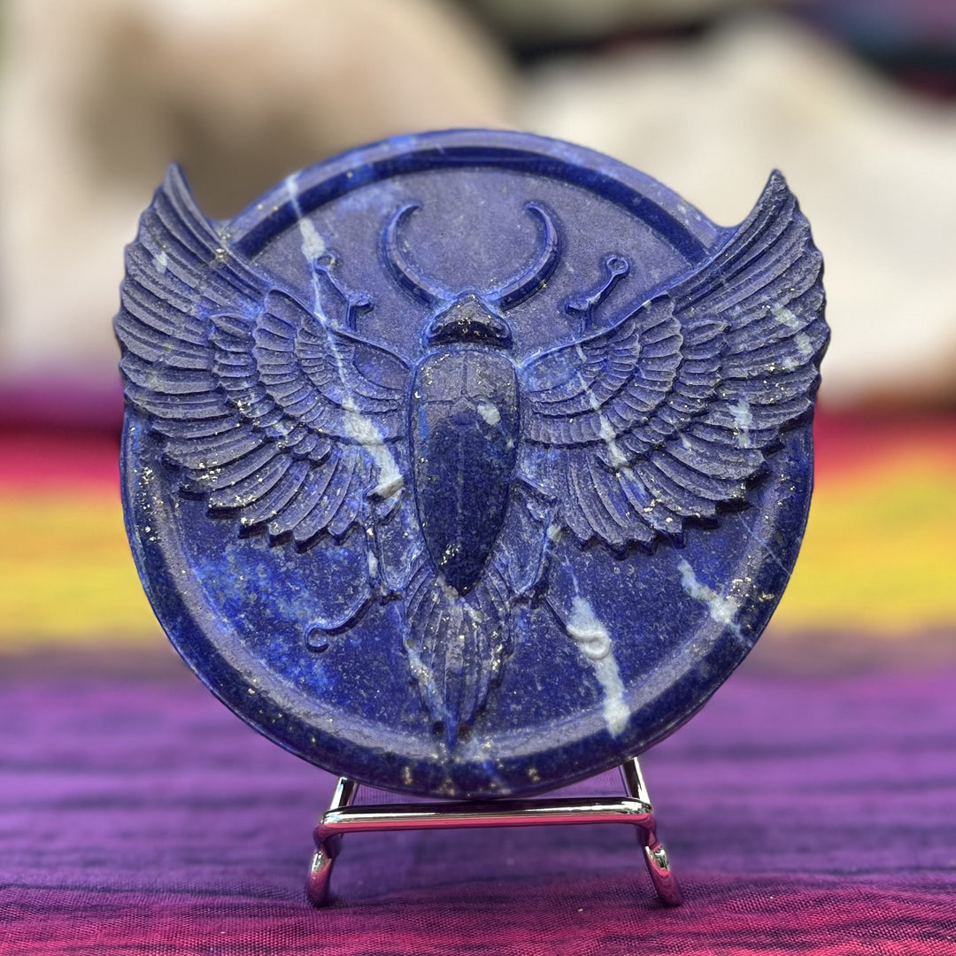 Scarab Beetle Lapis Lazuli 9.0 cm