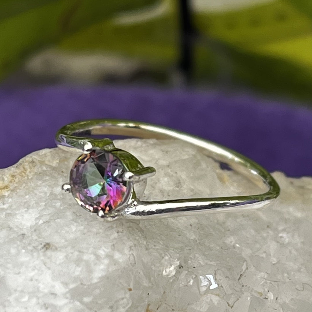 Ring Mystic Topaz Round Facet 0.5 cm