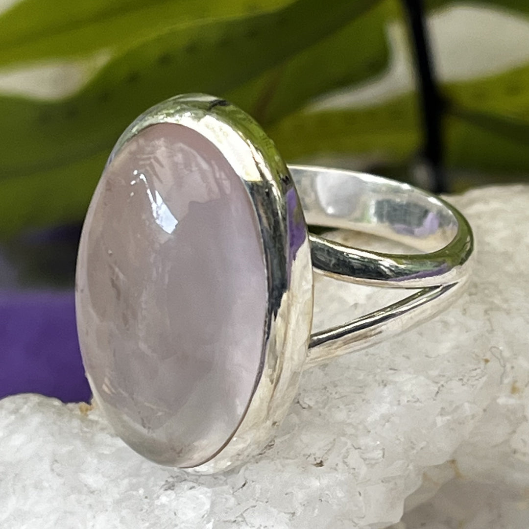 Ring Rose Quartz Oval 2.1 cm