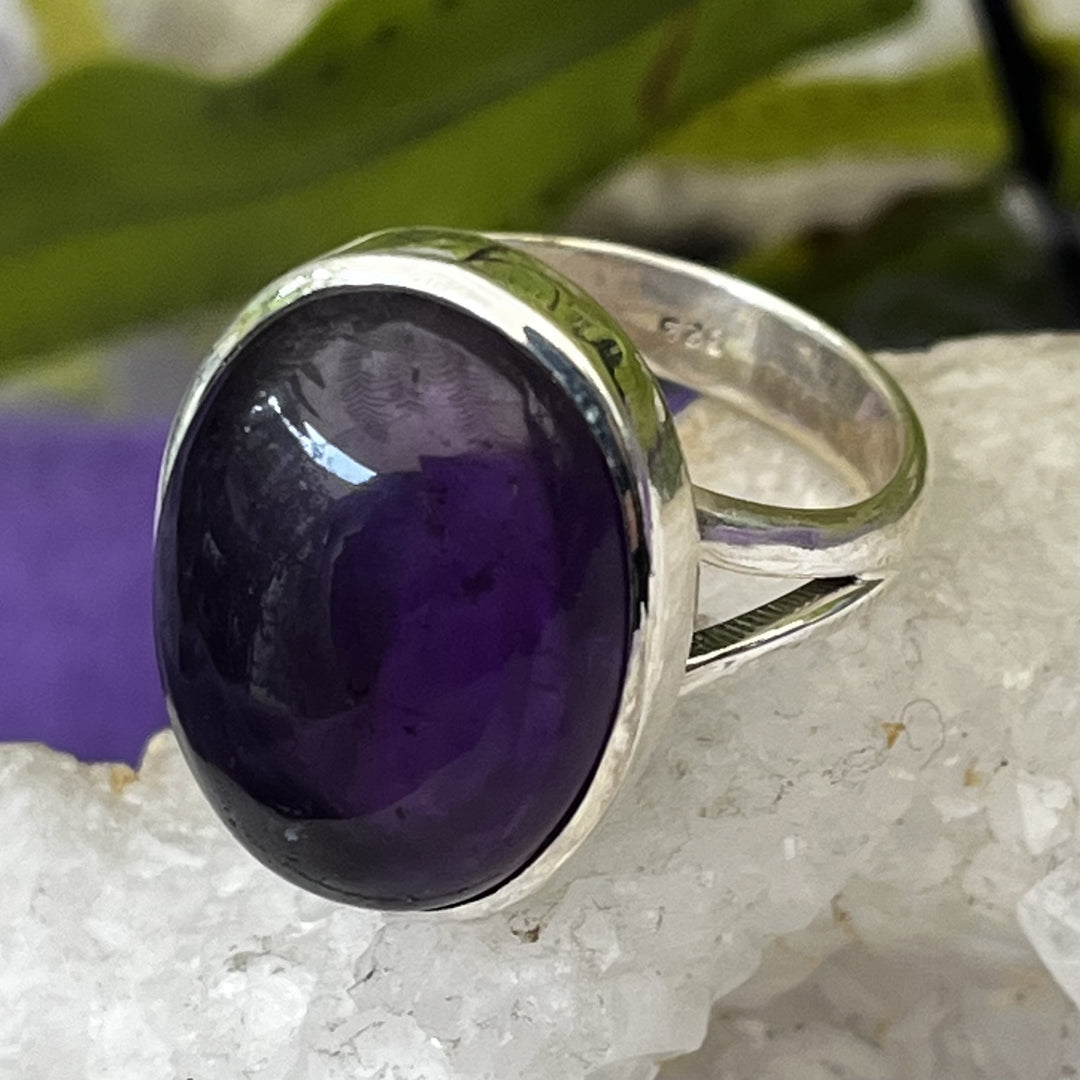 Ring Amethyst Oval 2.0 cm