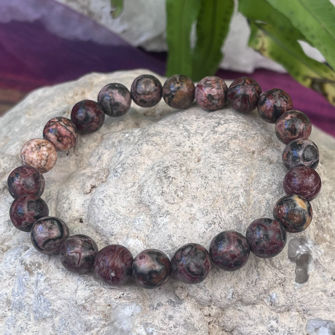 Bracelet Leopard Skin 8mm Beads