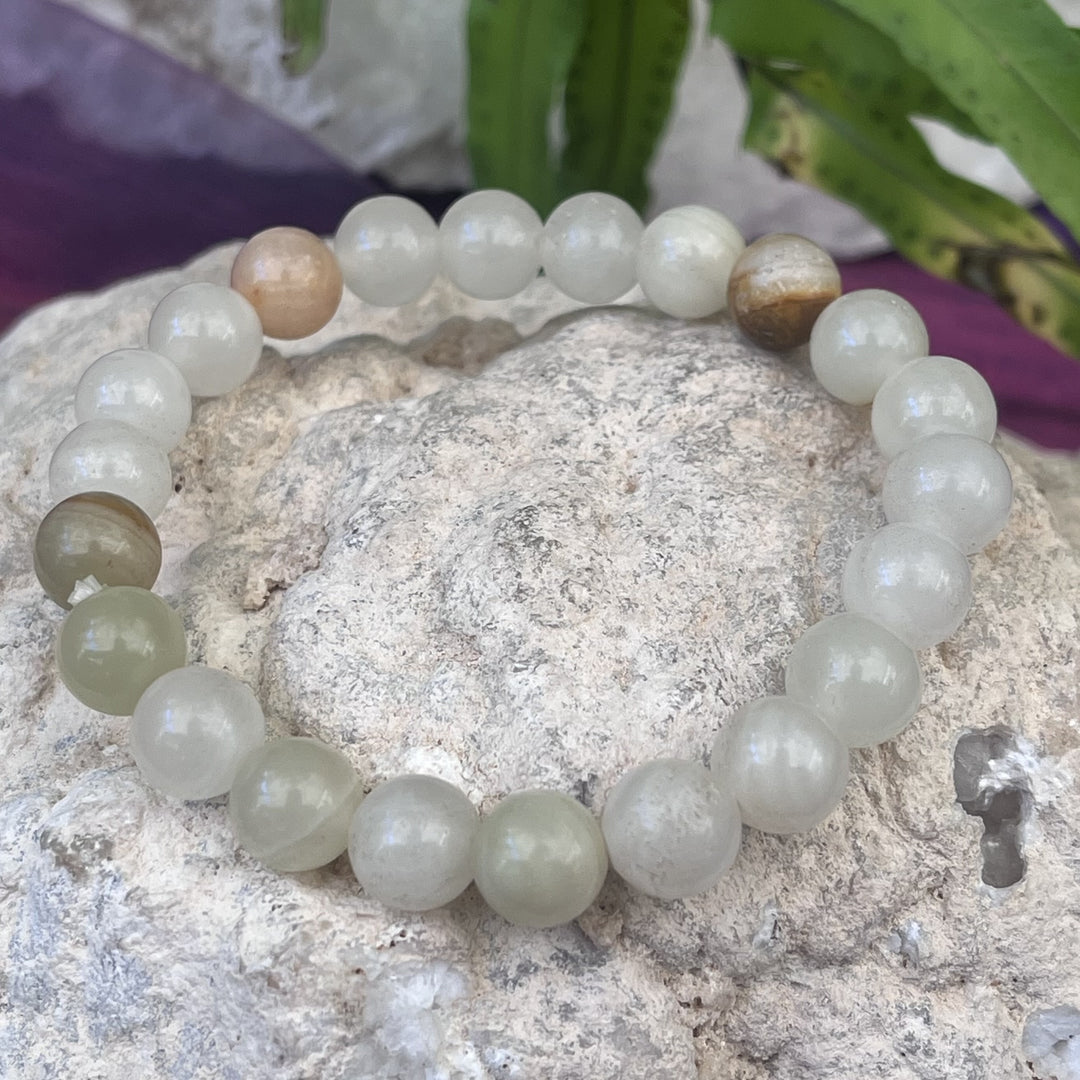 Bracelet Rainbow Onyx 8mm Beads