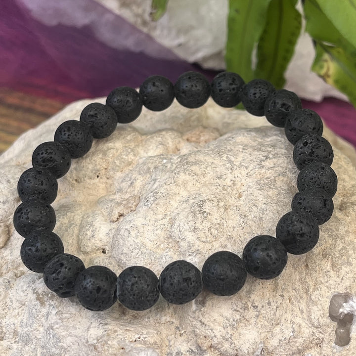 Bracelet Lava Stone 8mm Beads