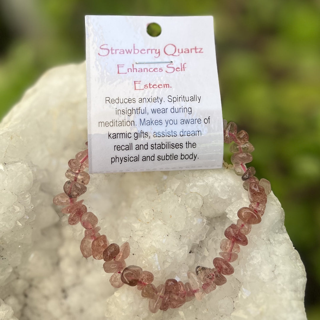 Bracelet Strawberry Quartz Chip