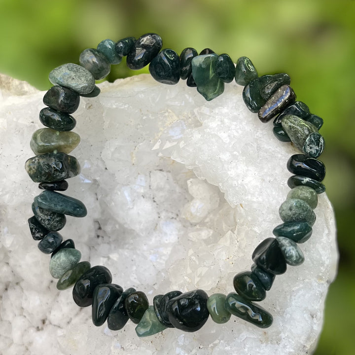 Bracelet Moss Agate Chip