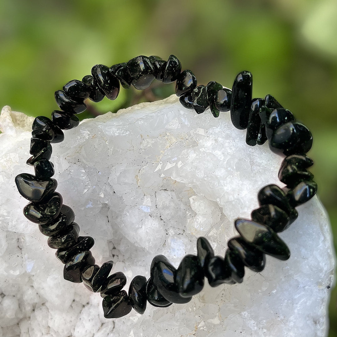 Bracelet Green Sandstone Chip