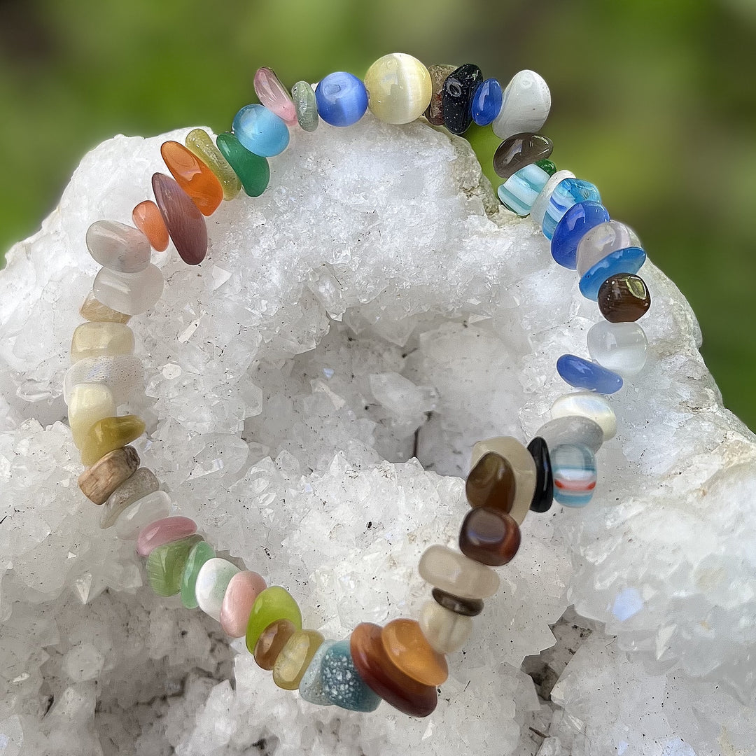 Bracelet Rainbow Cats Eye Chip