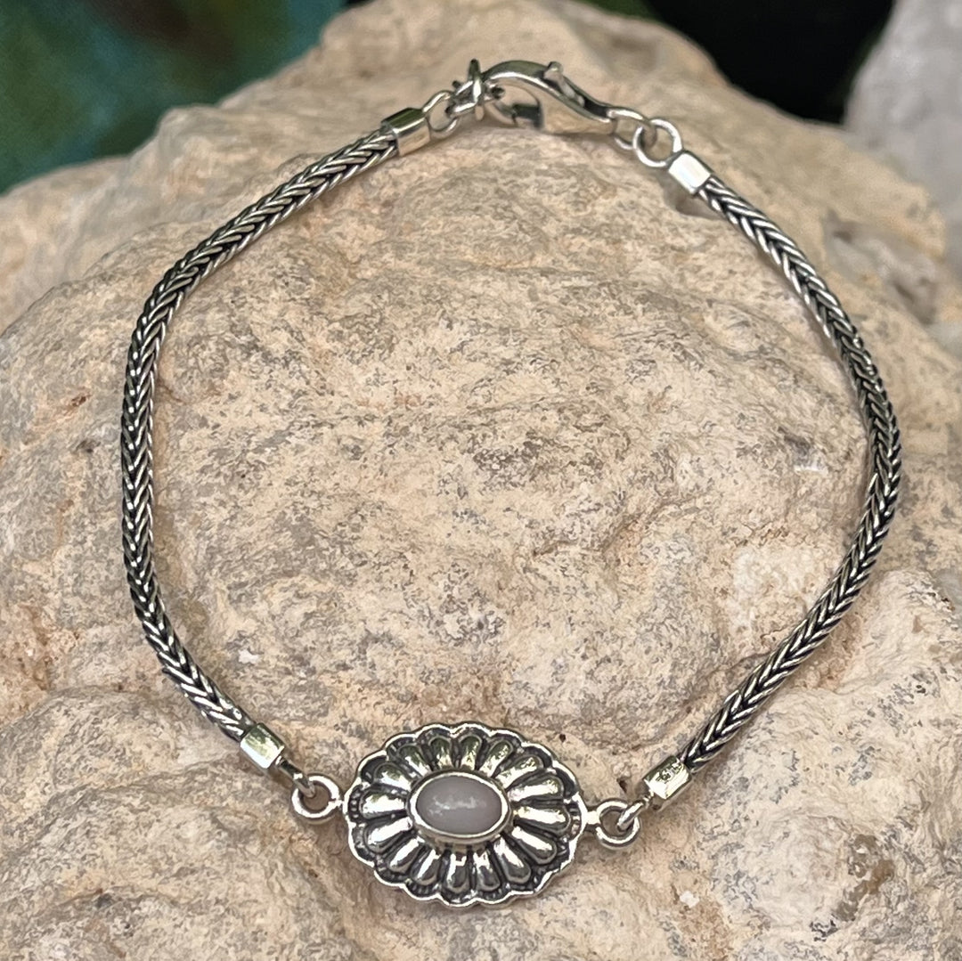 Bracelet Moonstone Flower