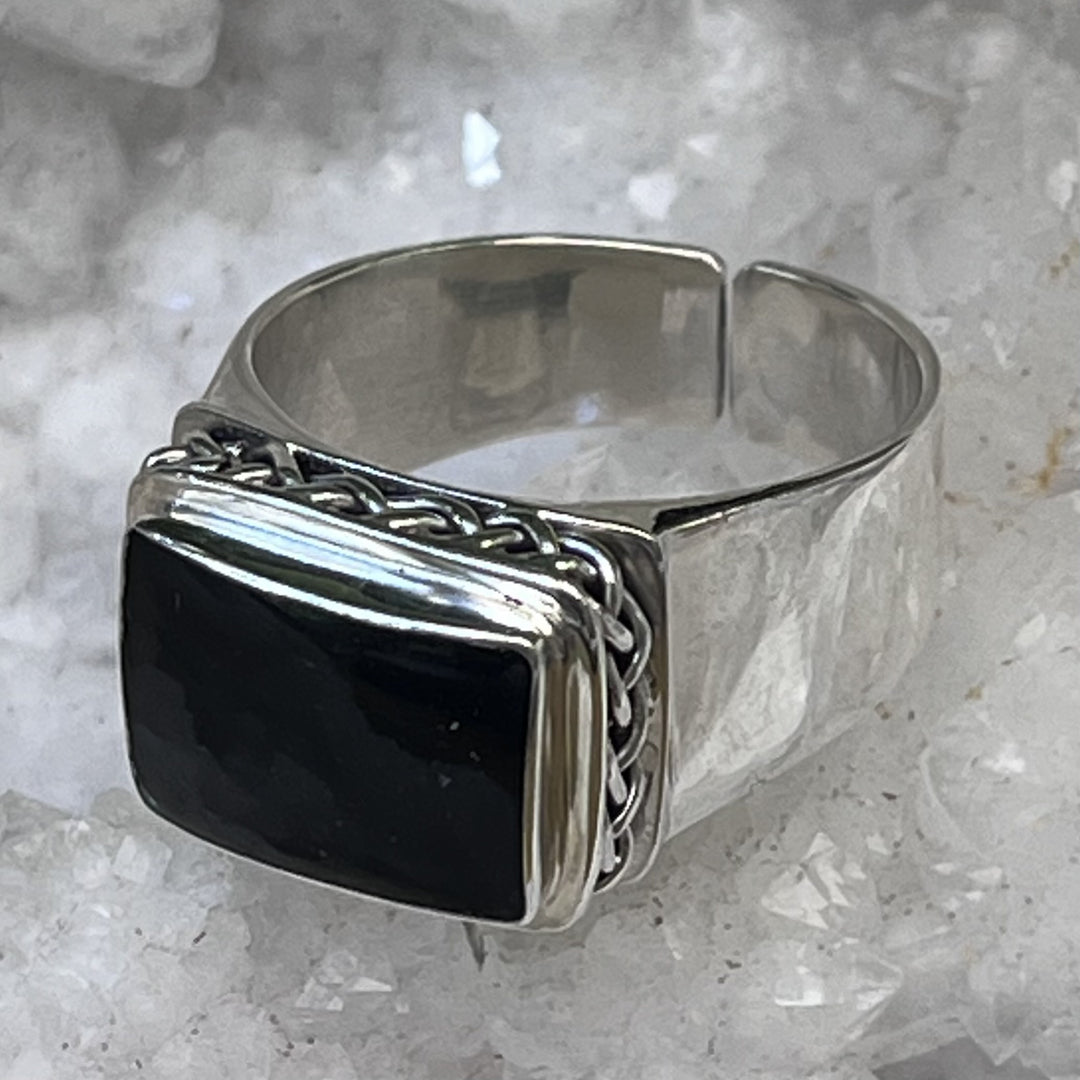 Ring Black Onyx Signet 1.5 cm