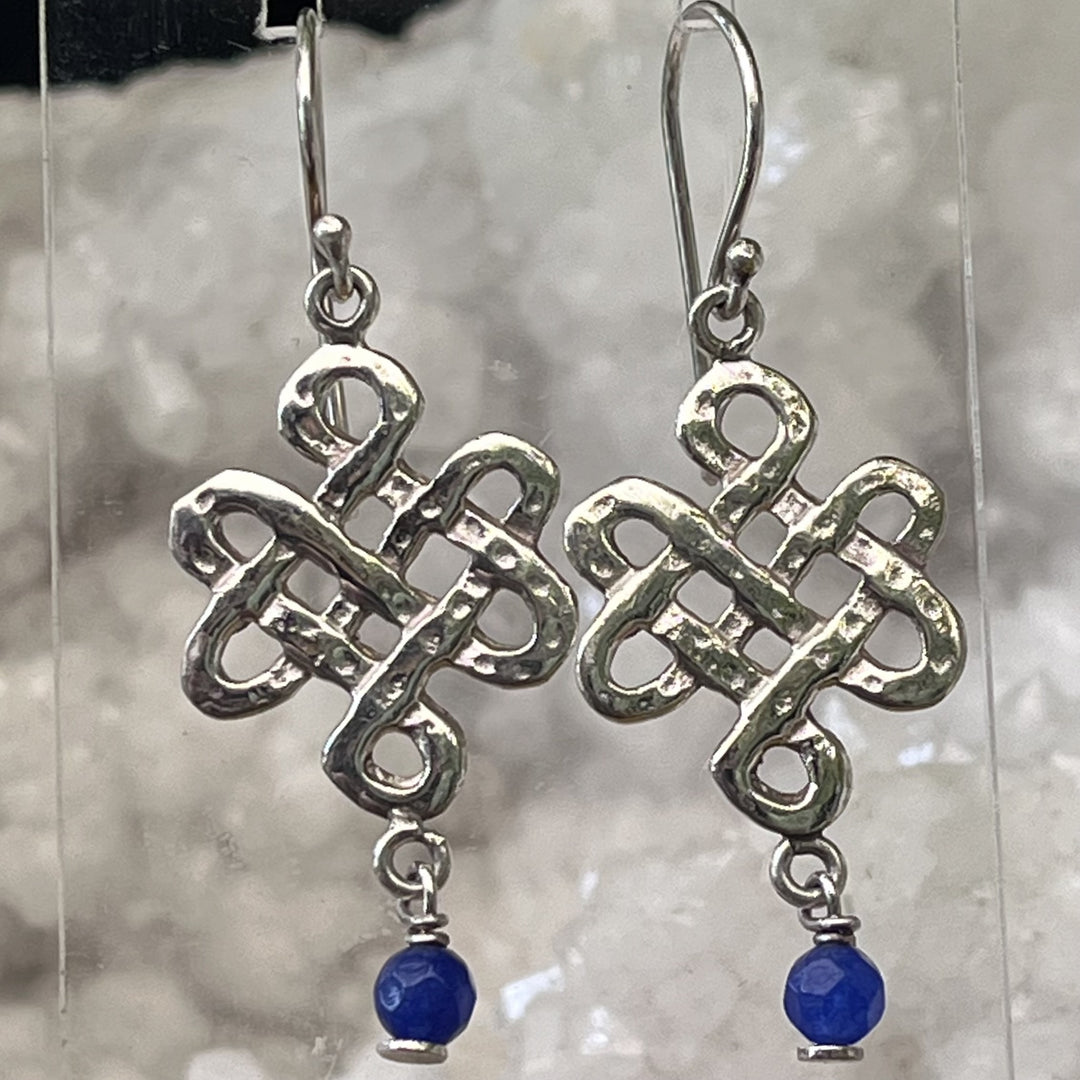 Earrings Celtic Knot Lapis