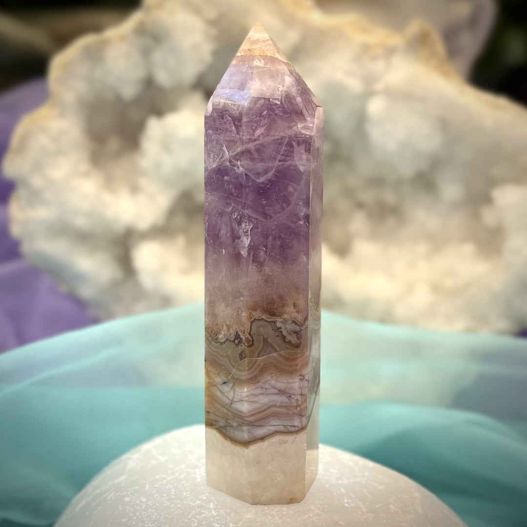 Point Amethyst Crazy Lace Agate 9.50 cm