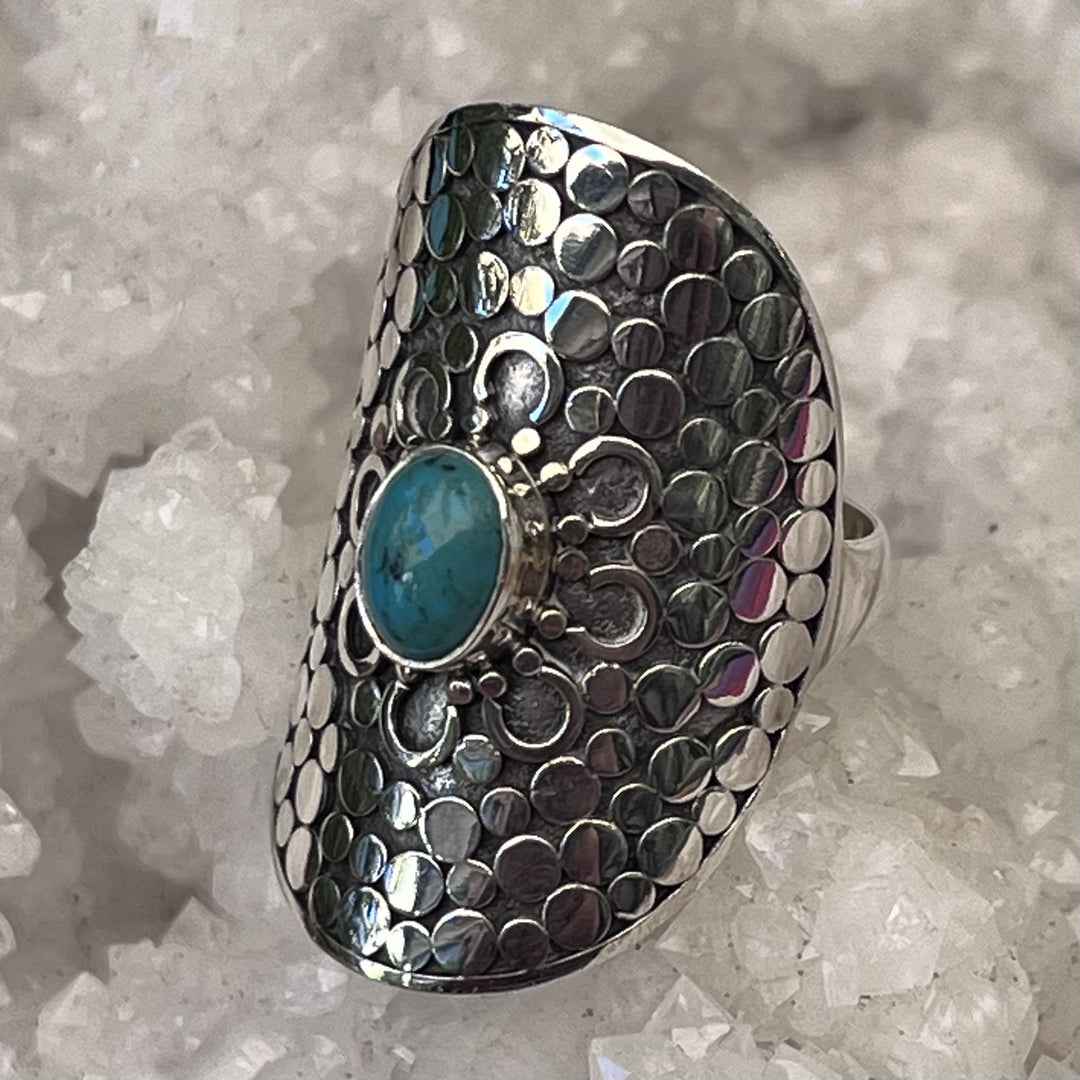 Ring Turquoise Shield 0.7 cm