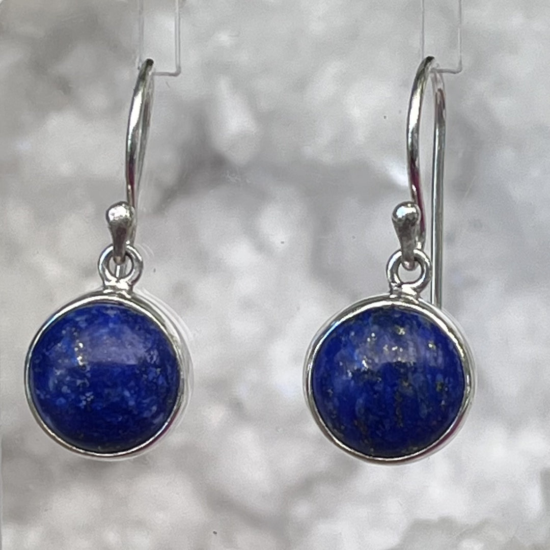 Earrings Lapis Lazuli Round