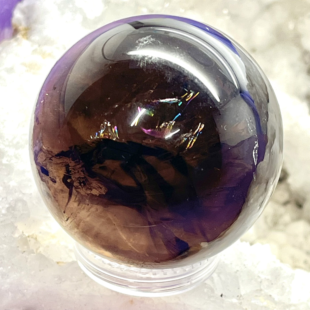 Sphere Smokey Quartz with Rainbow 4.7 cm | Carpe Diem With Remi Port Adelaide