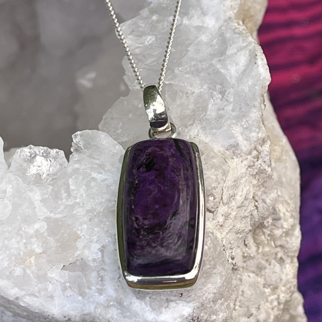 Necklace Sugilite Rectangle