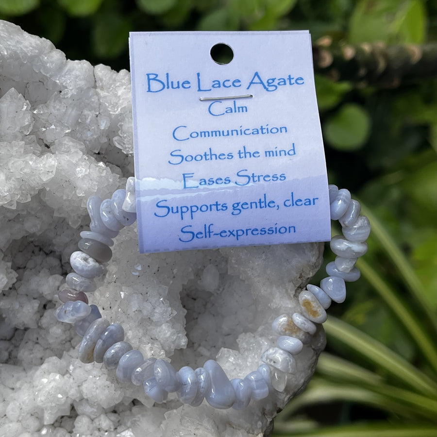 Chip Bracelet Blue Lace Agate | Carpe Diem With Remi