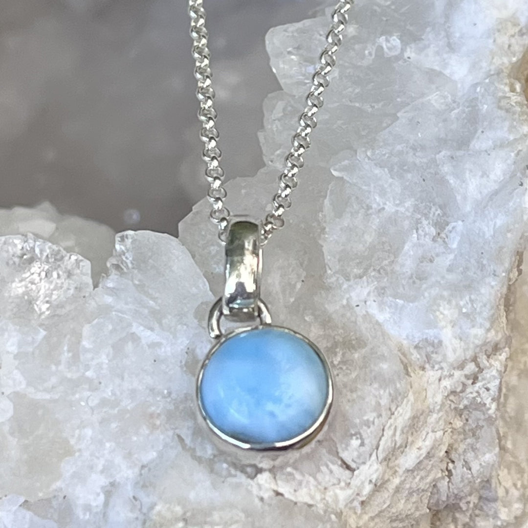 Necklace Larimar Round Mini