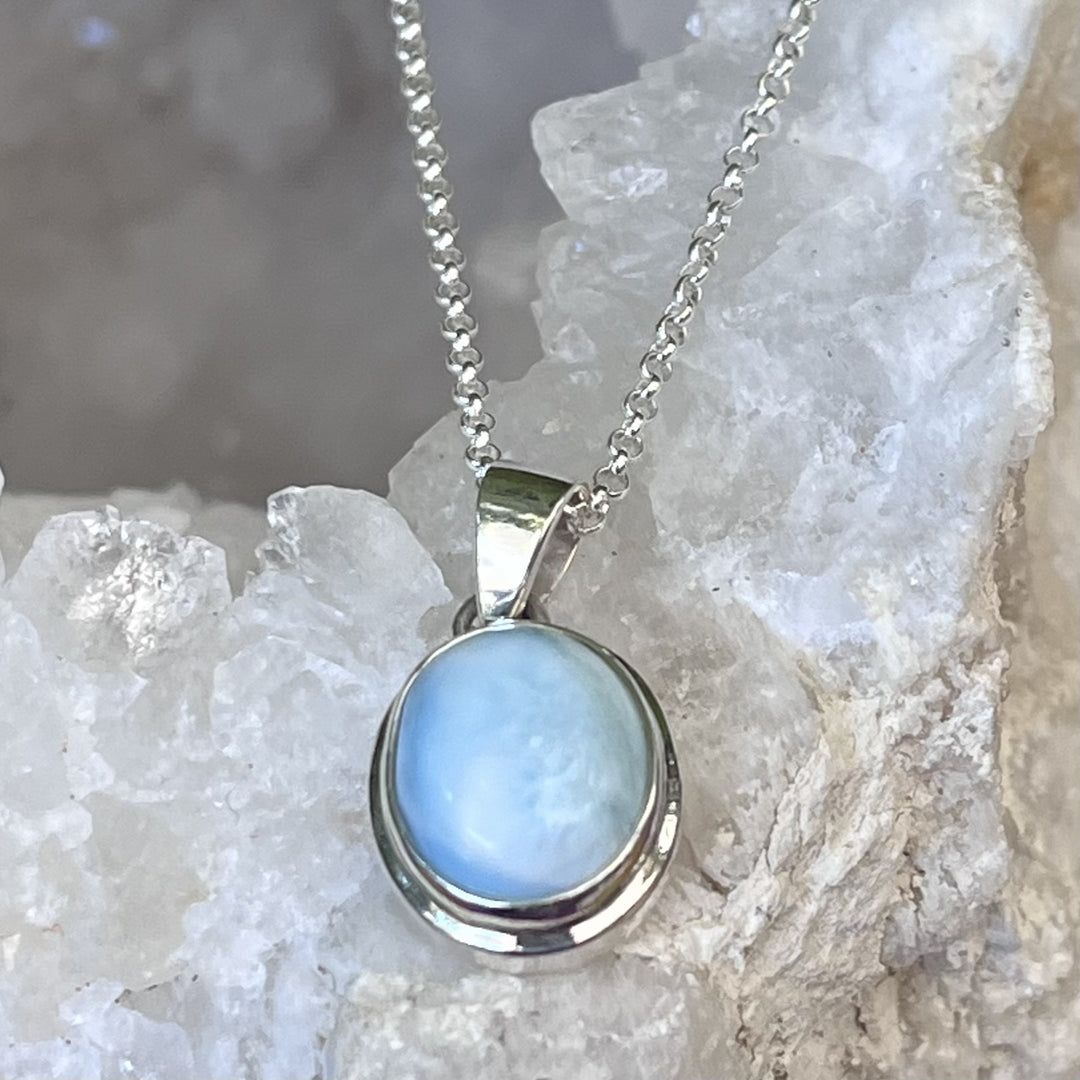 Necklace Larimar Oval Petite