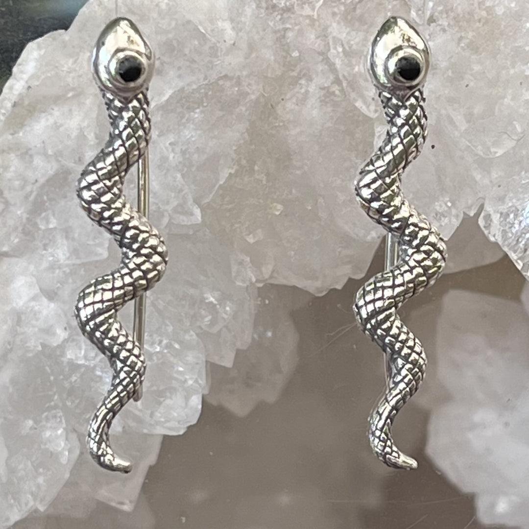 Earrings Snake Sterling Silver