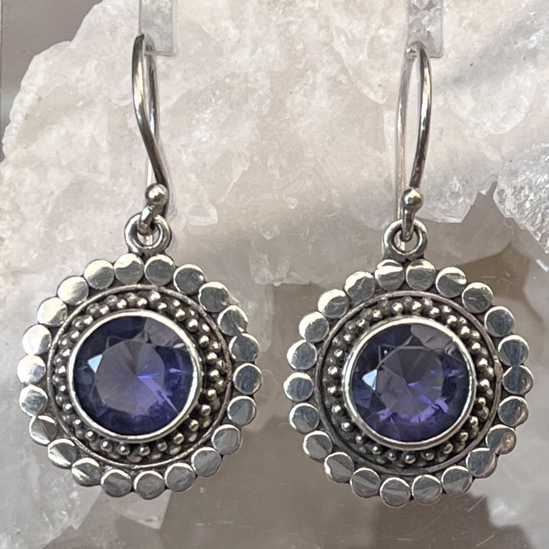 Earrings Tanzanite 3.0 cm