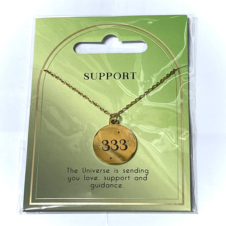 Necklace 333 Support Angel Number