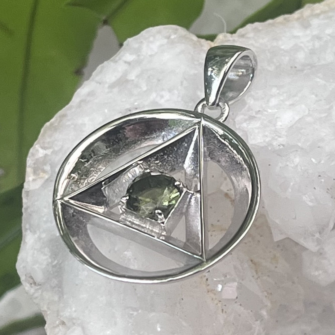 Pendant Moldavite Alchemy Faceted