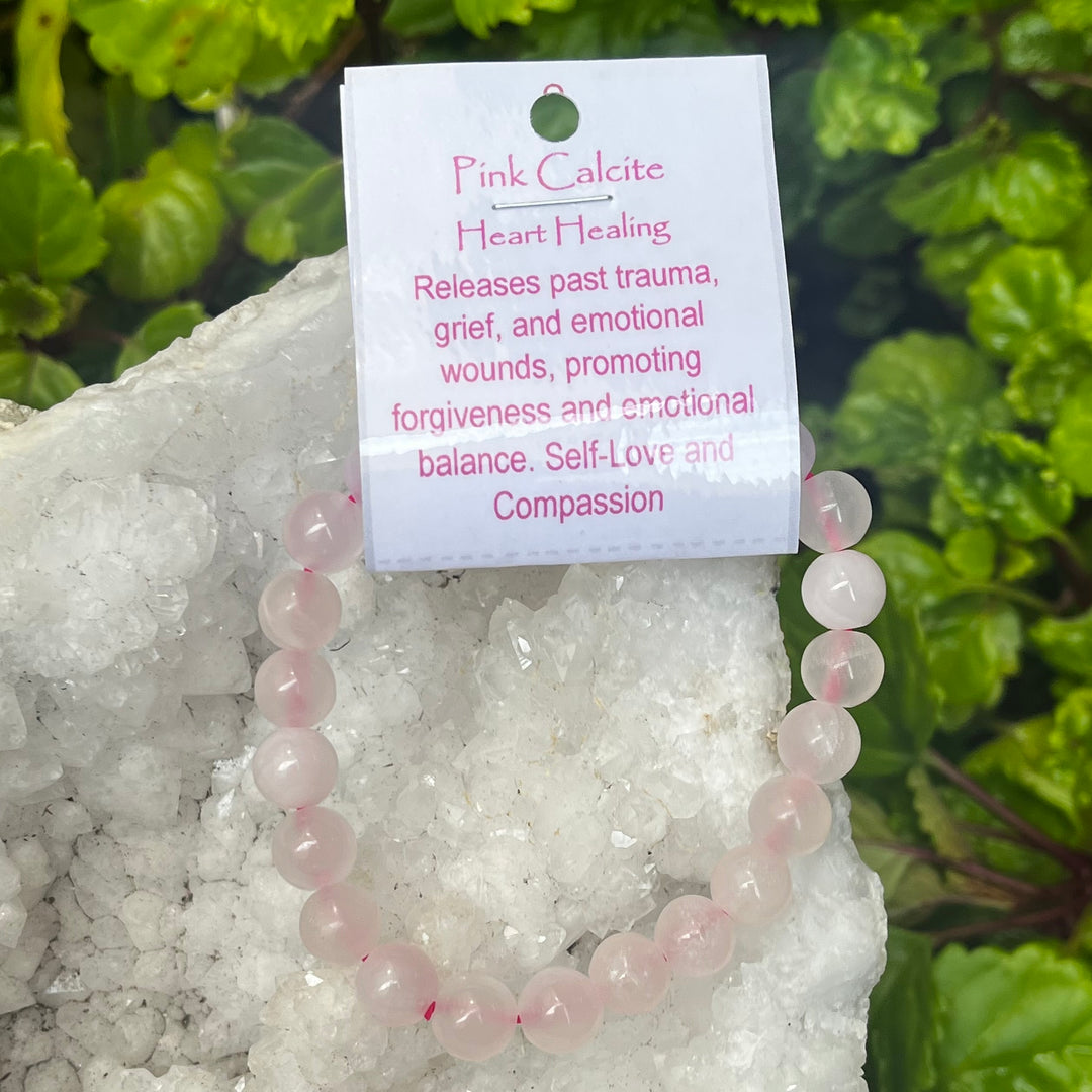 Bracelet Pink Calcite 8mm Bead