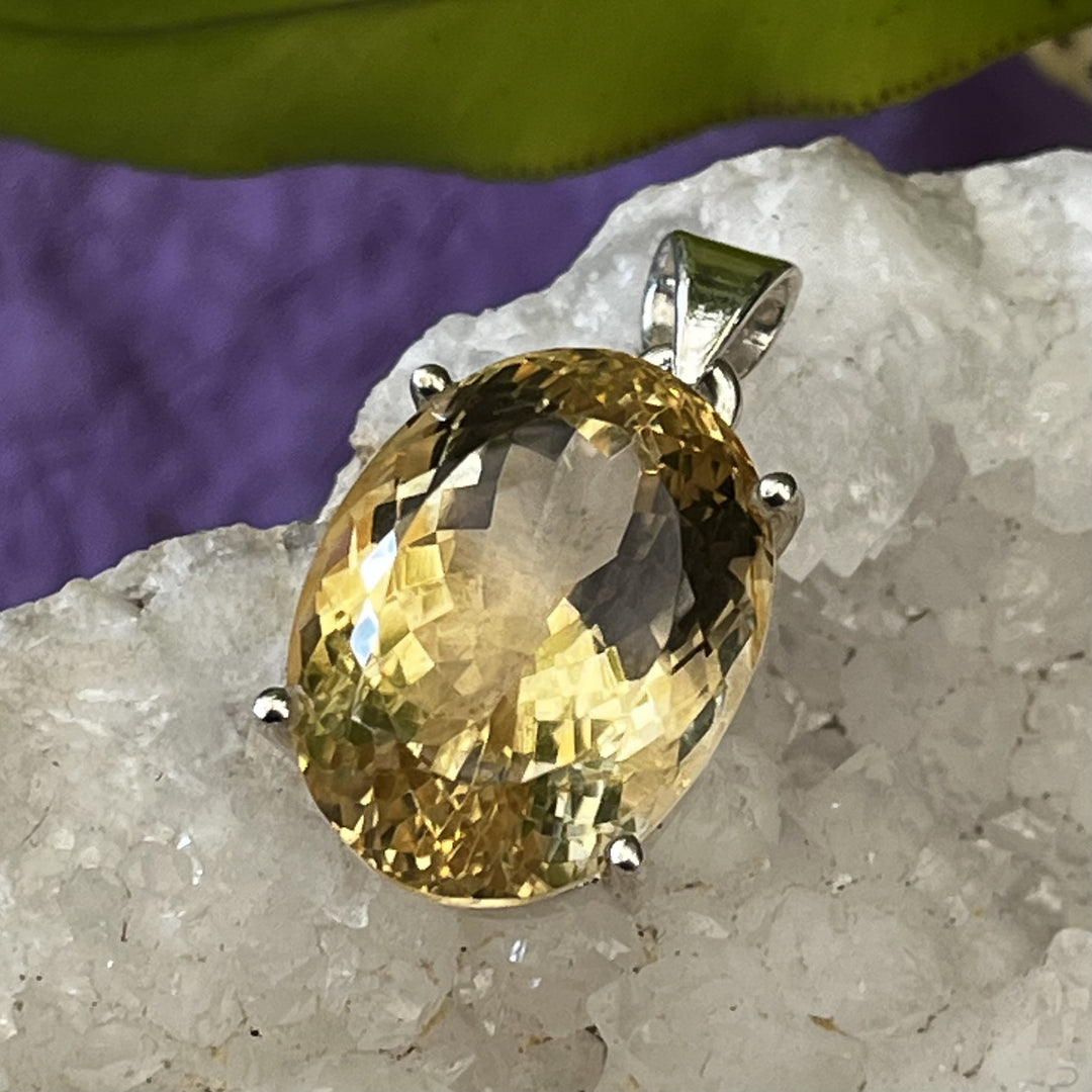 Pendant Citrine Facet 3.1 cm