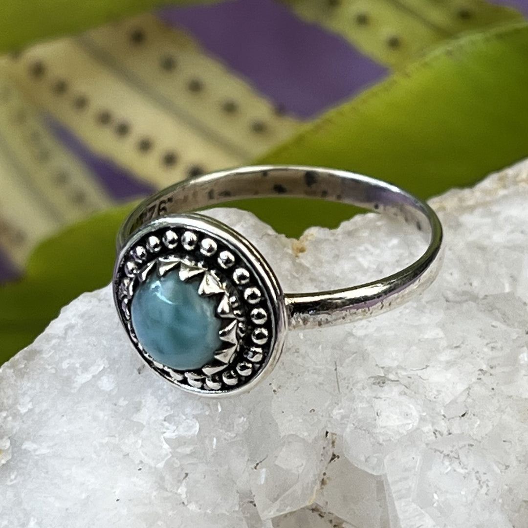 Ring Larimar Round Dotted 0.5 cm