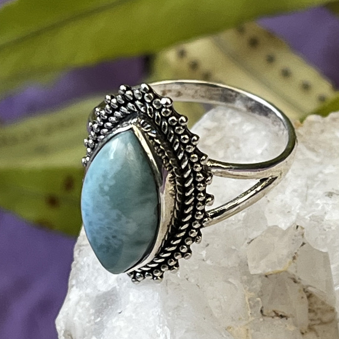 Ring Larimar Marquise Dotted 1.3 cm