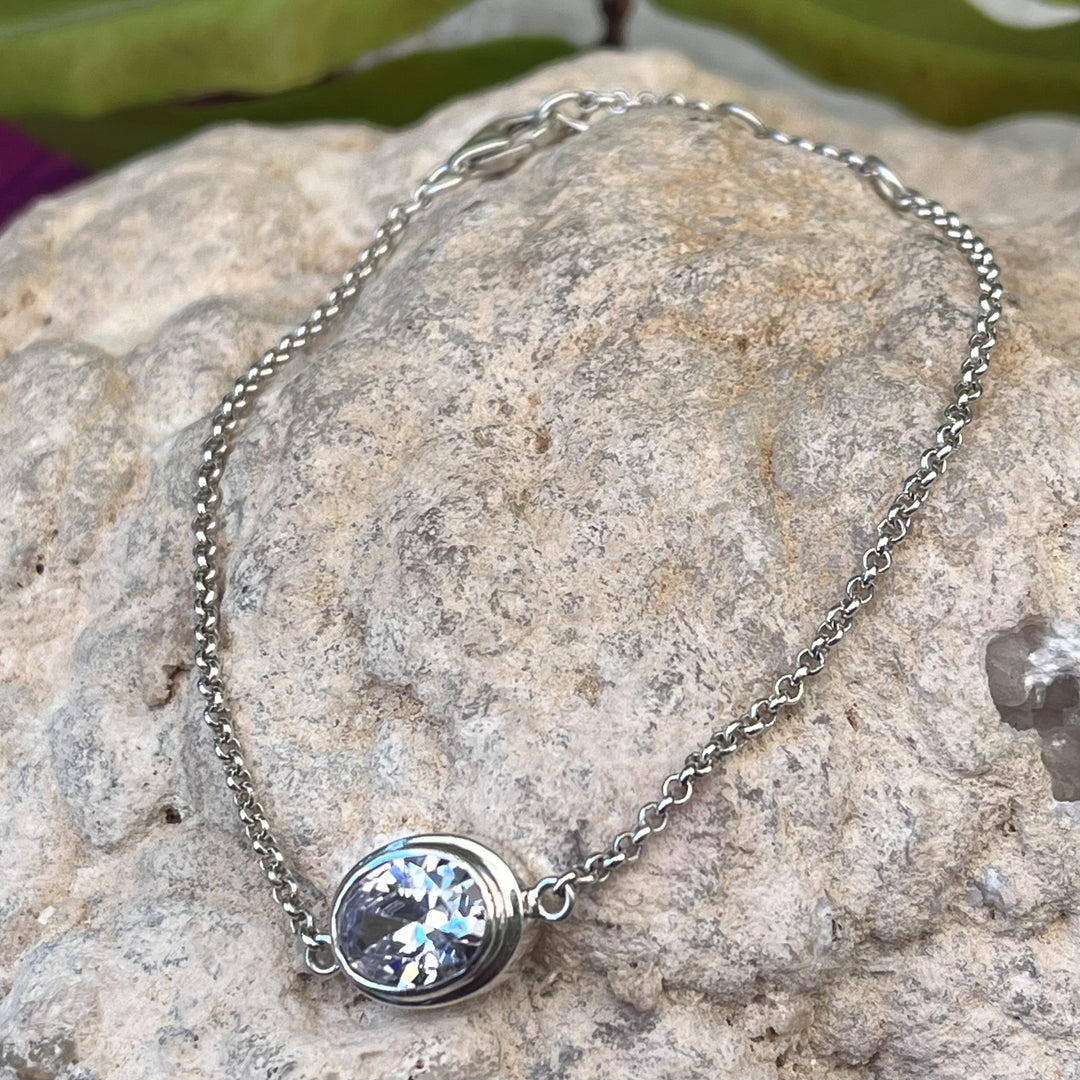 Bracelet Quartz Faceted 0.9 cm