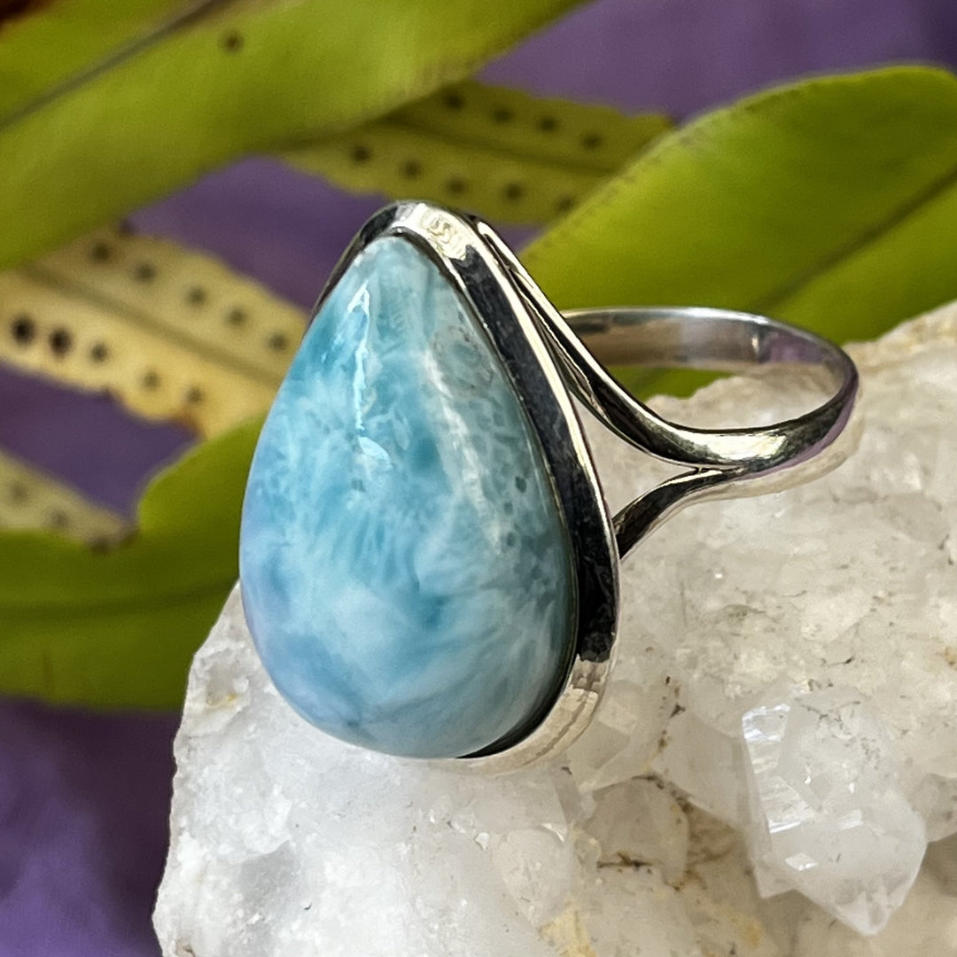 Ring Larimar Teardrop 2.0 cm