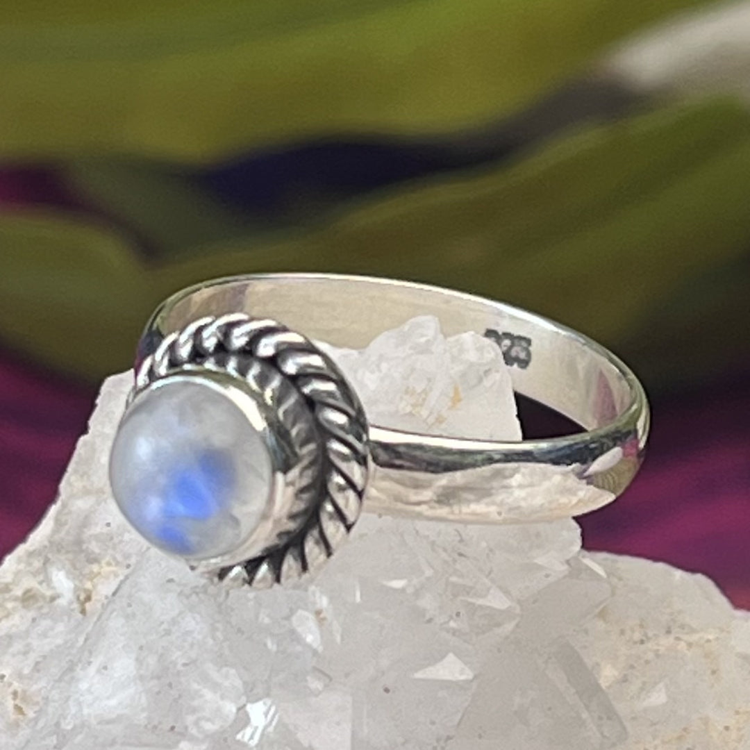 Ring Rainbow Moonstone Petite