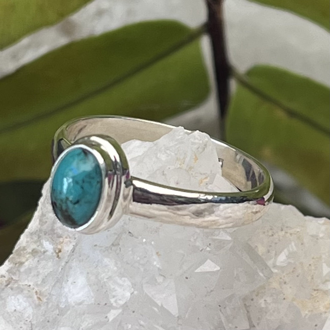 Ring Turquoise Oval 0.7 cm