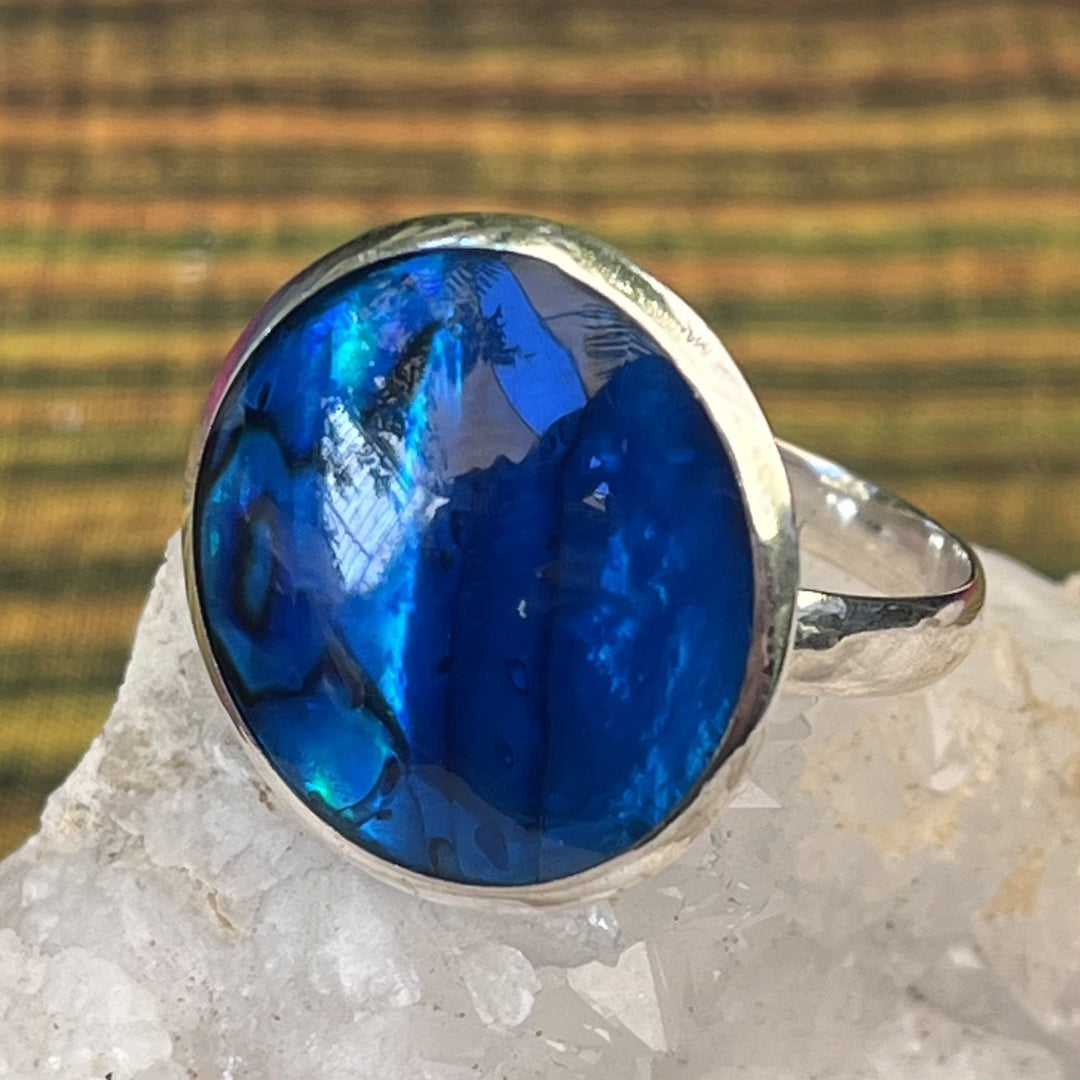 Ring Blue Paua Shell