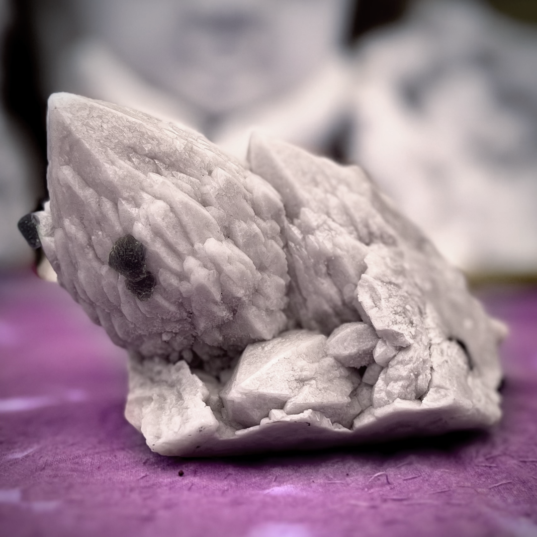 Candle Quartz with Blue Fluorite