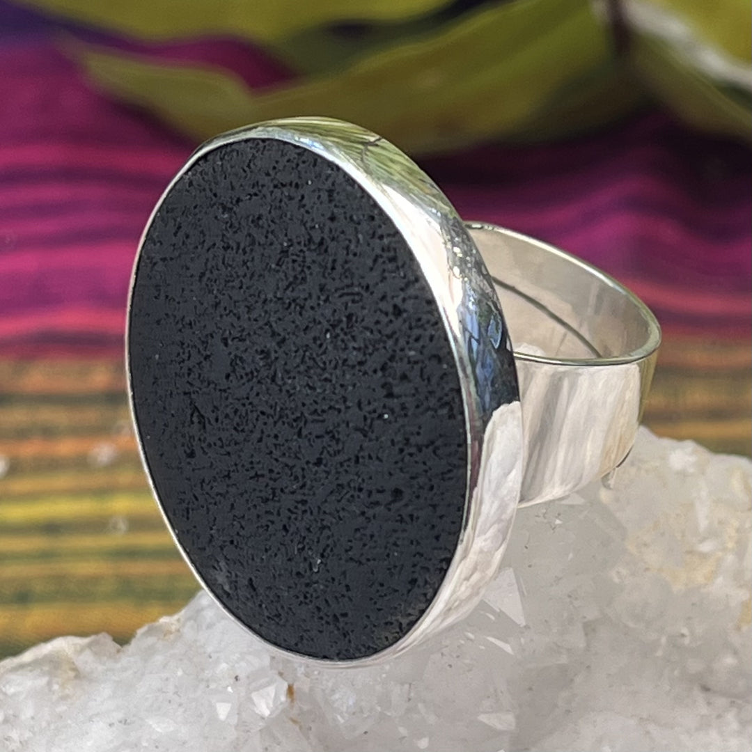 Ring Lava Stone Round 3.0 cm