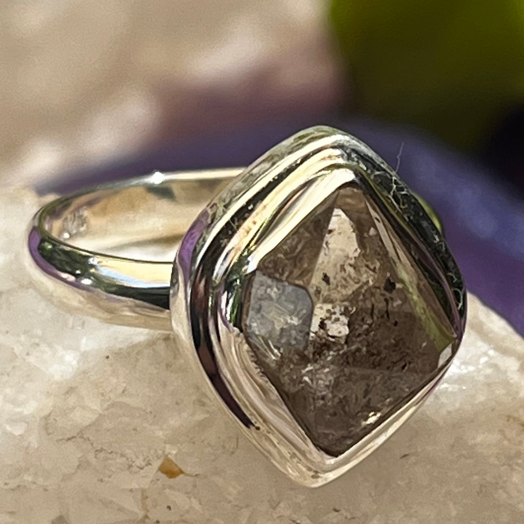 Ring Herkimer Diamond Raw