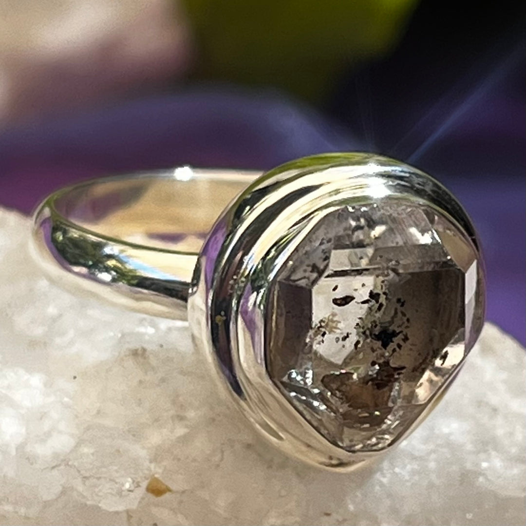Ring Herkimer Diamond Raw