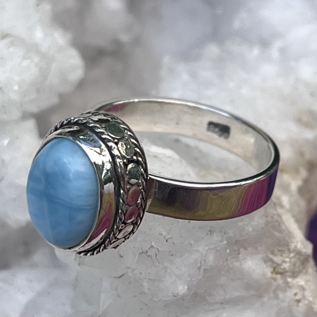 Ring Larimar Dot Design 0.9 cm