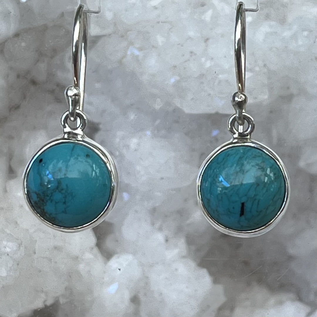 Earrings Turquoise Round 2.5 cm
