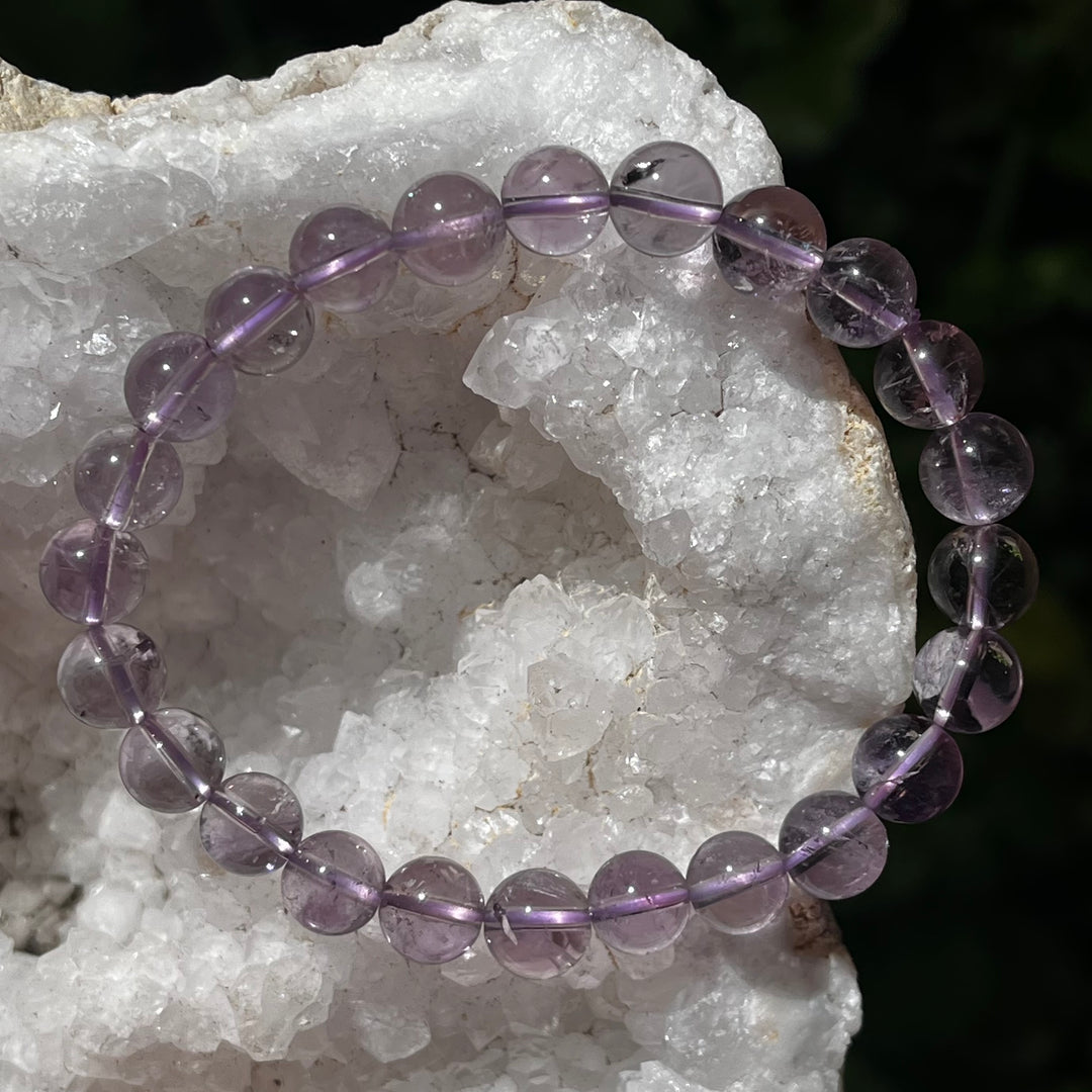 Bracelet Amethyst Premium Quality 8 mm Beads