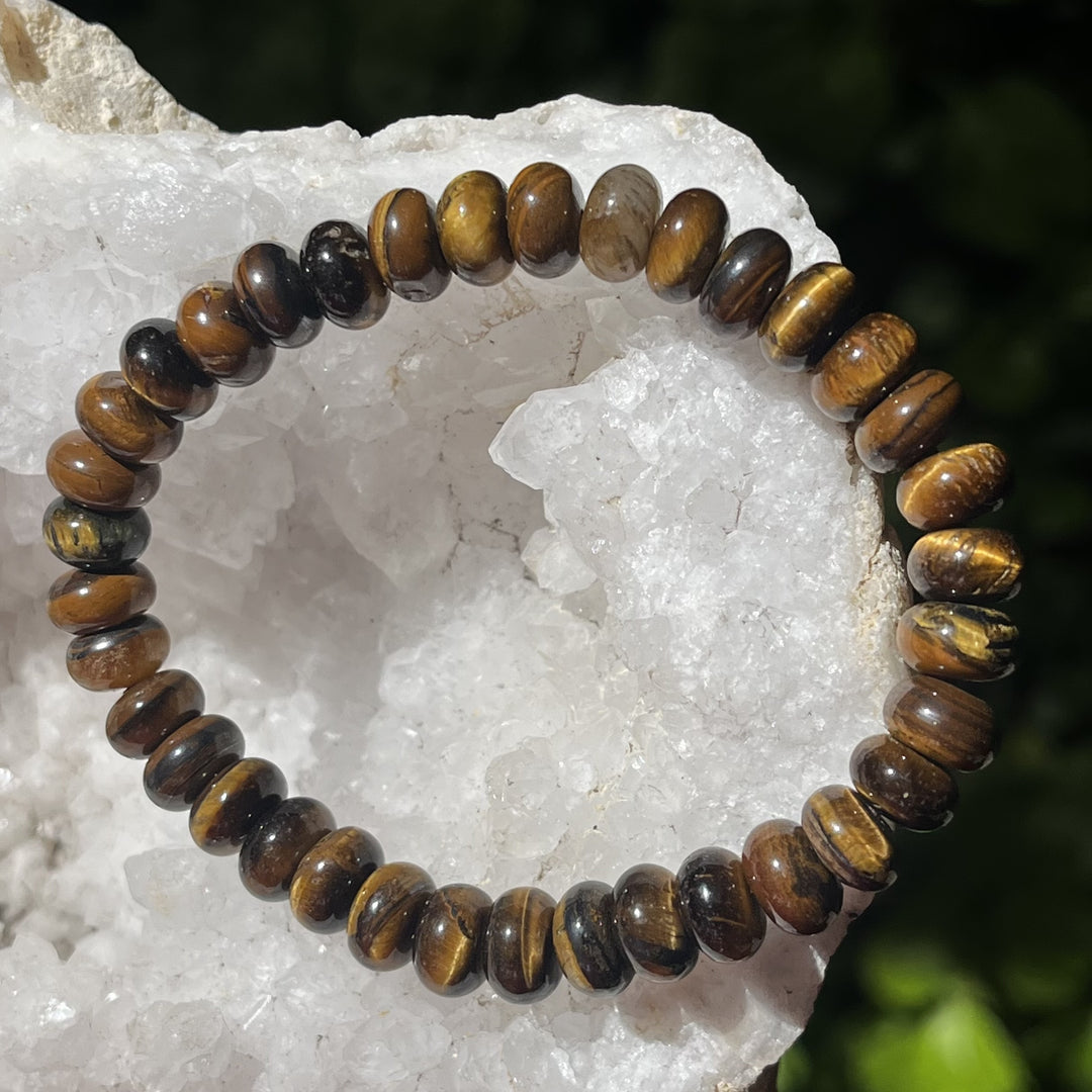Bracelet Tiger Eye 8 mm Rondelle Beads