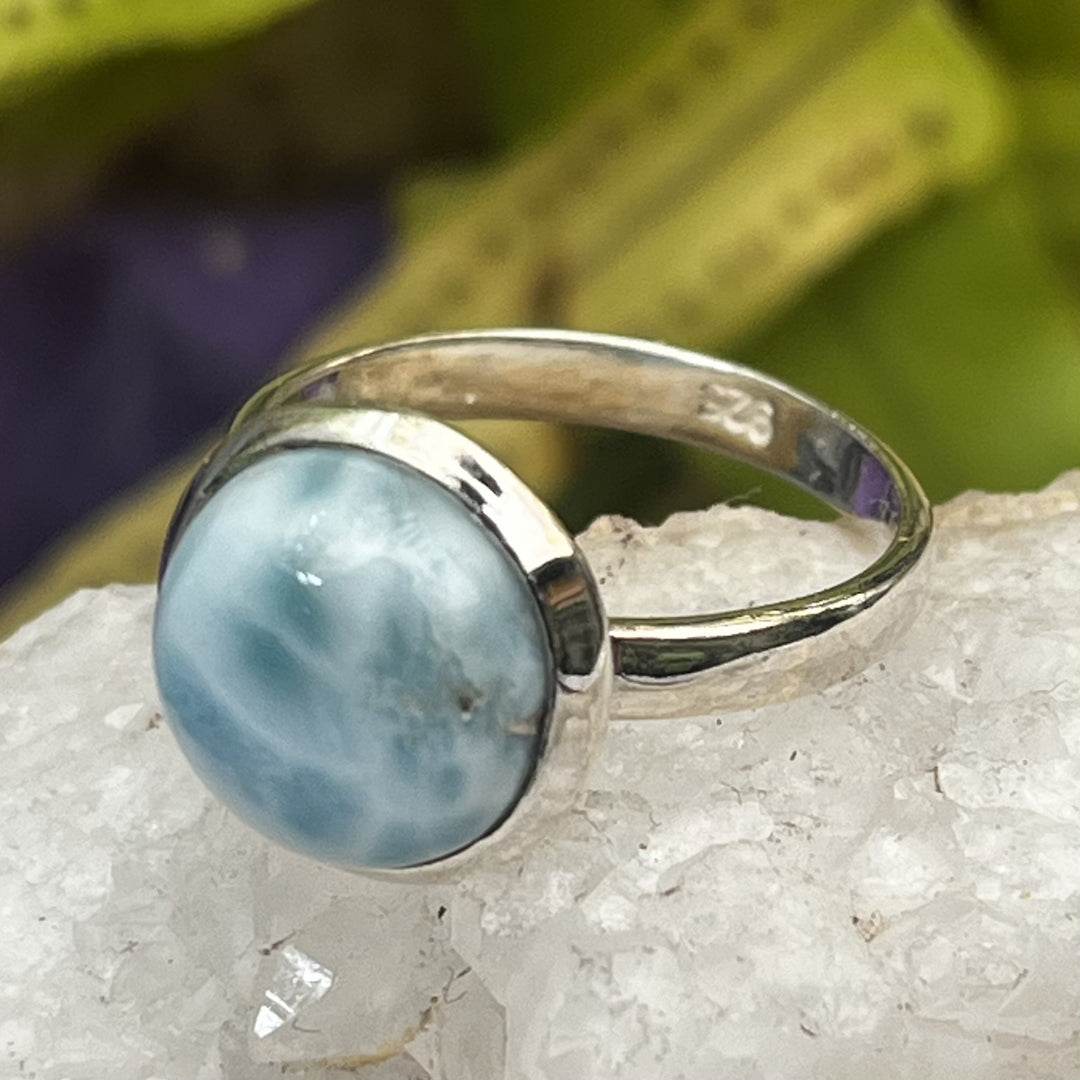 Ring Larimar Round 1.0 cm
