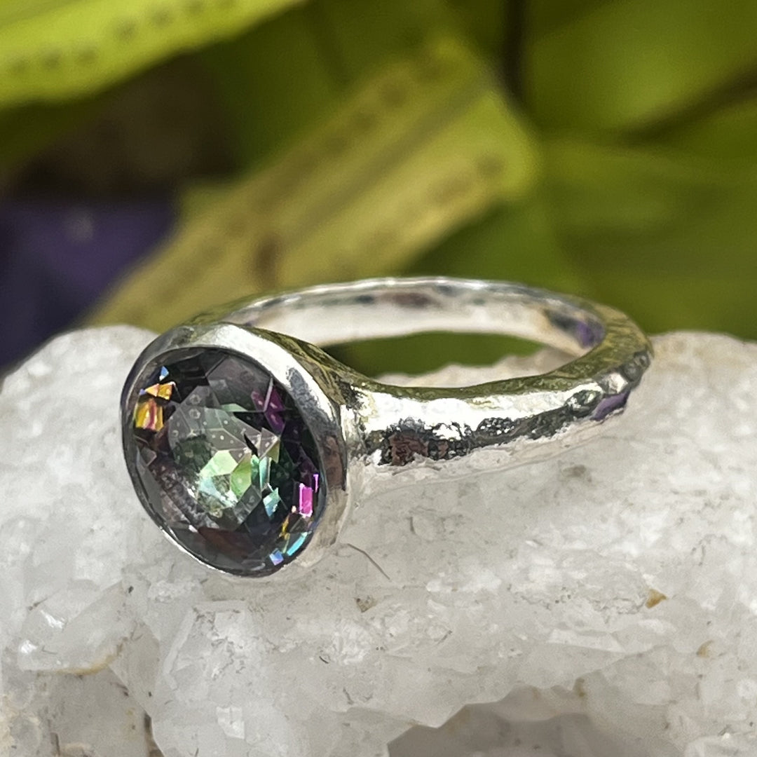 Ring Mystic Topaz Round Facet 0.90 cm
