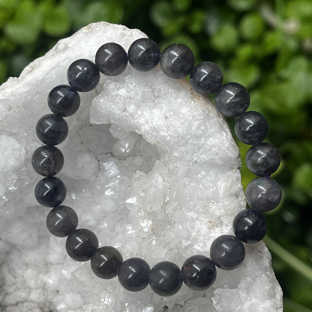 Bracelet Iolite 10 mm Beads
