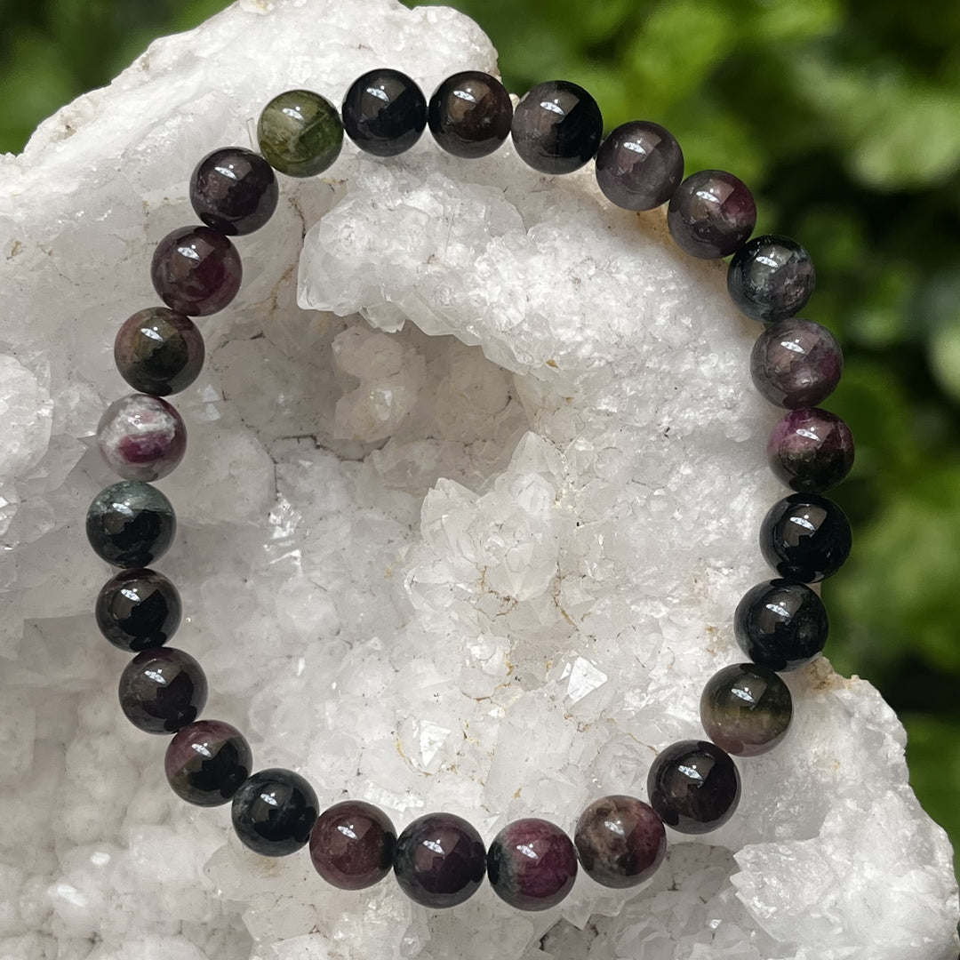 Bracelet Pink Tourmaline 7 mm Beads