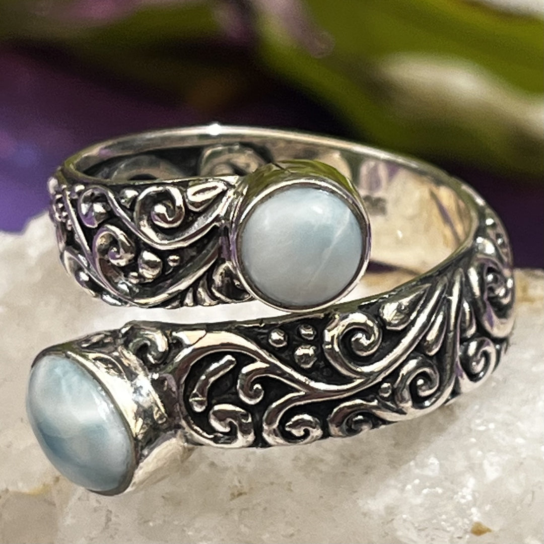 Ring Larimar Pattern Adjustable