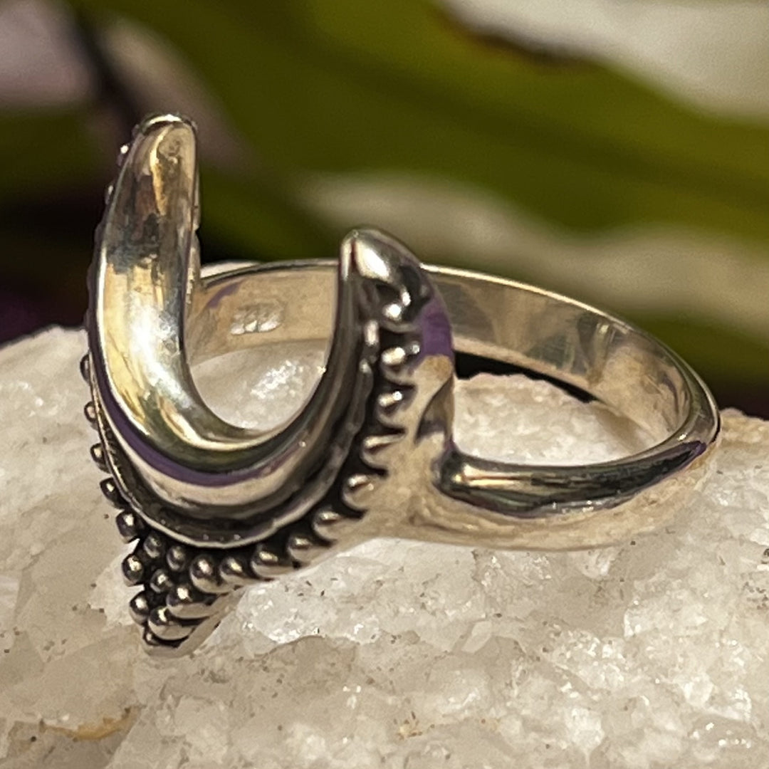 Ring Crescent Moon Silver